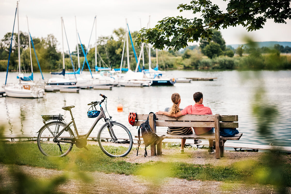 Radelpause am Altmühlsee